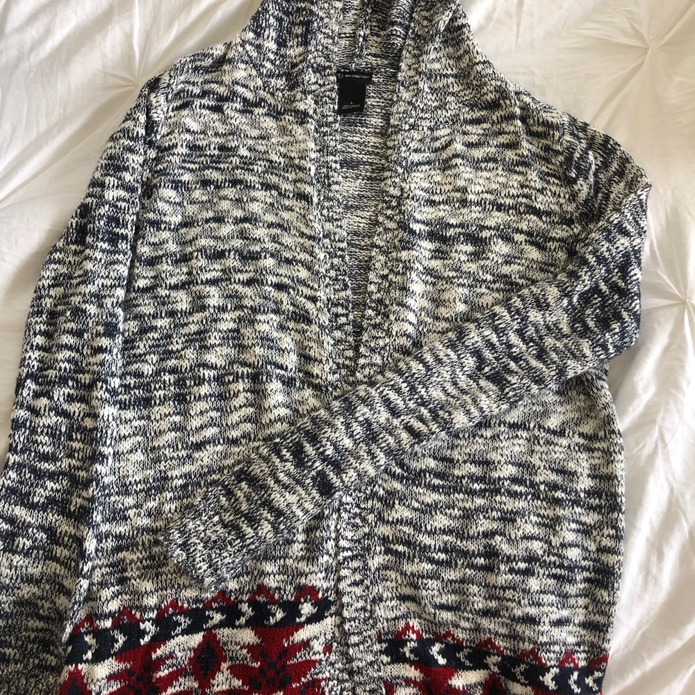 Aztec Hooded cardigan